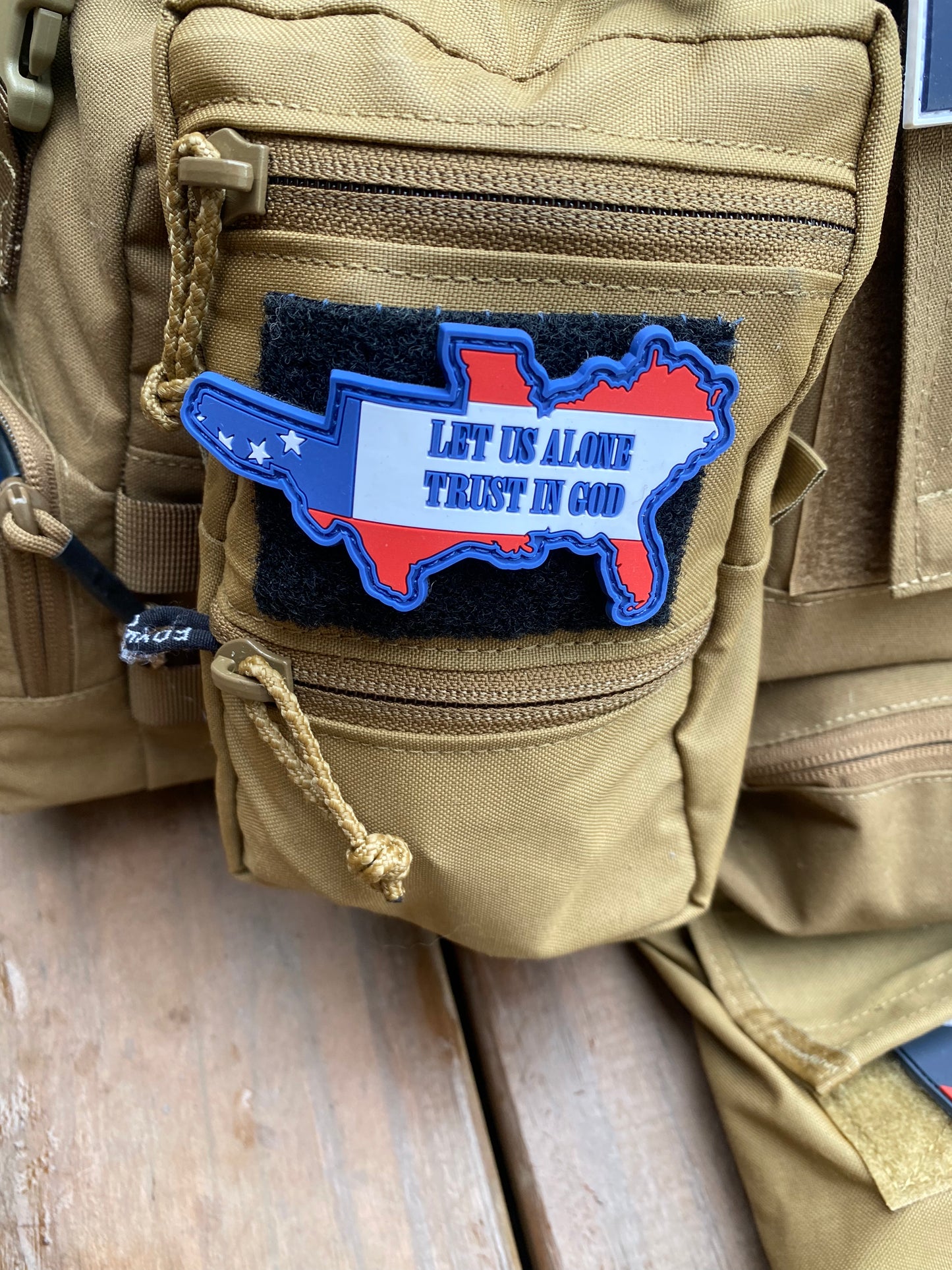"Let us alone - Trust in God" PVC Morale Patch