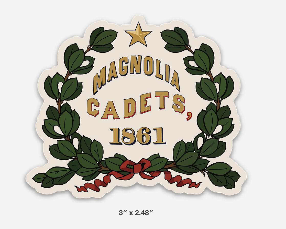 4th Alabama Company C Magnolia Cadets Flag Stickers