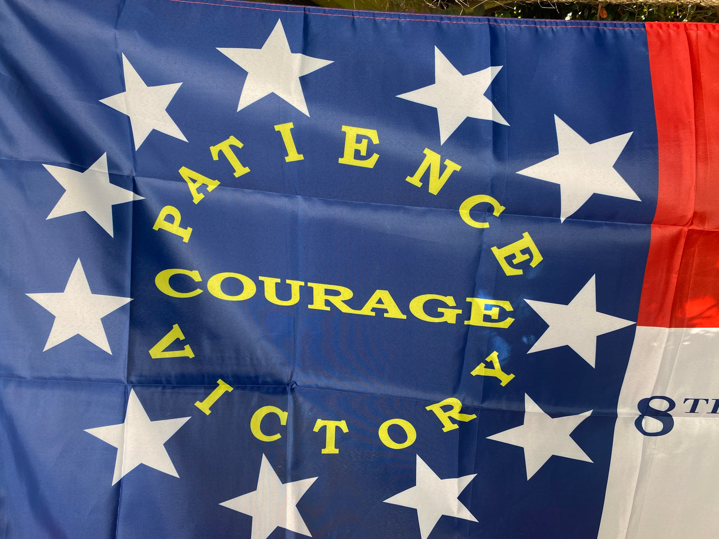 "Patience, Courage, Victory" 8th Tennessee Infantry 1st National House Flag