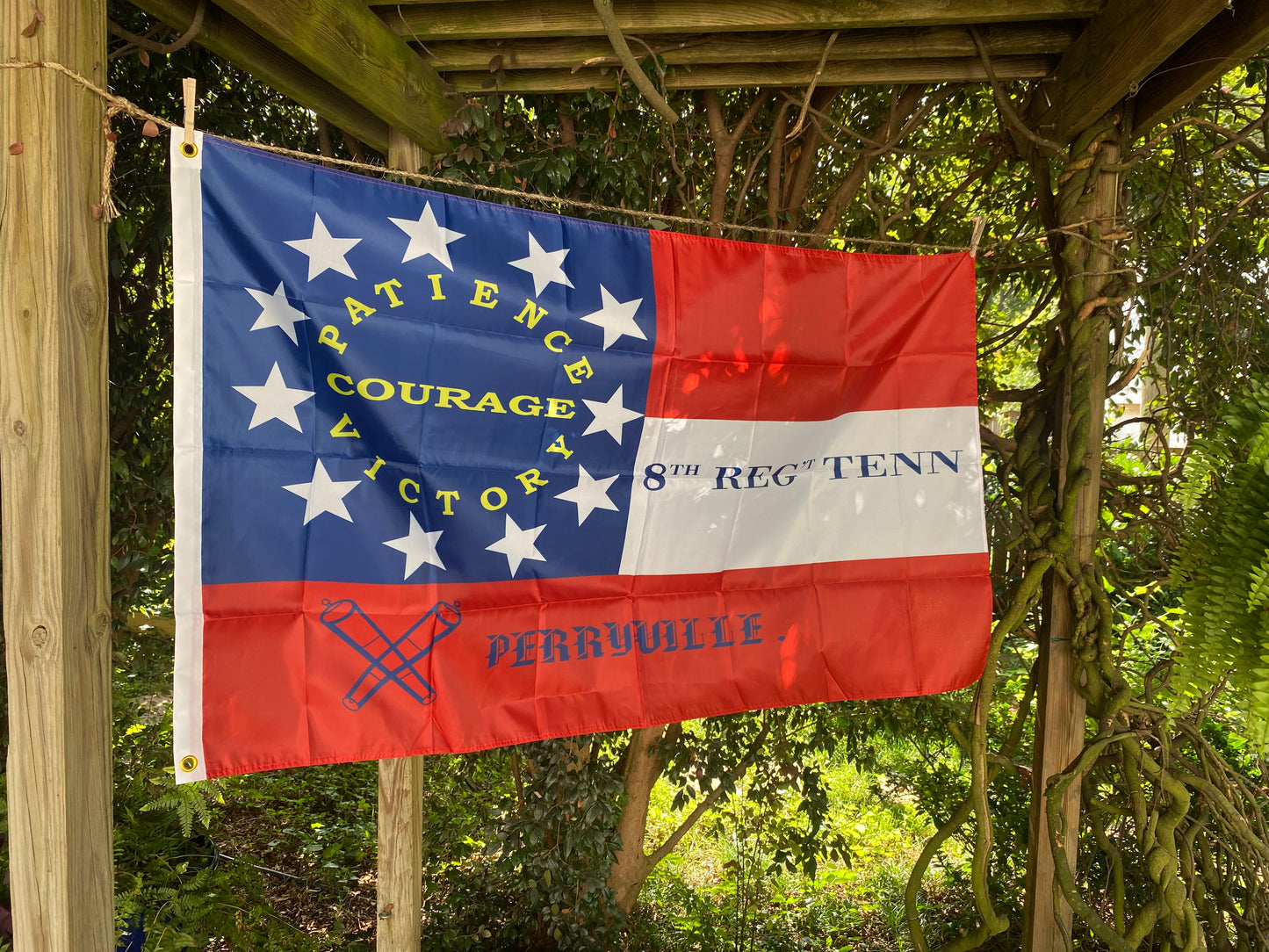 "Patience, Courage, Victory" 8th Tennessee Infantry 1st National House Flag