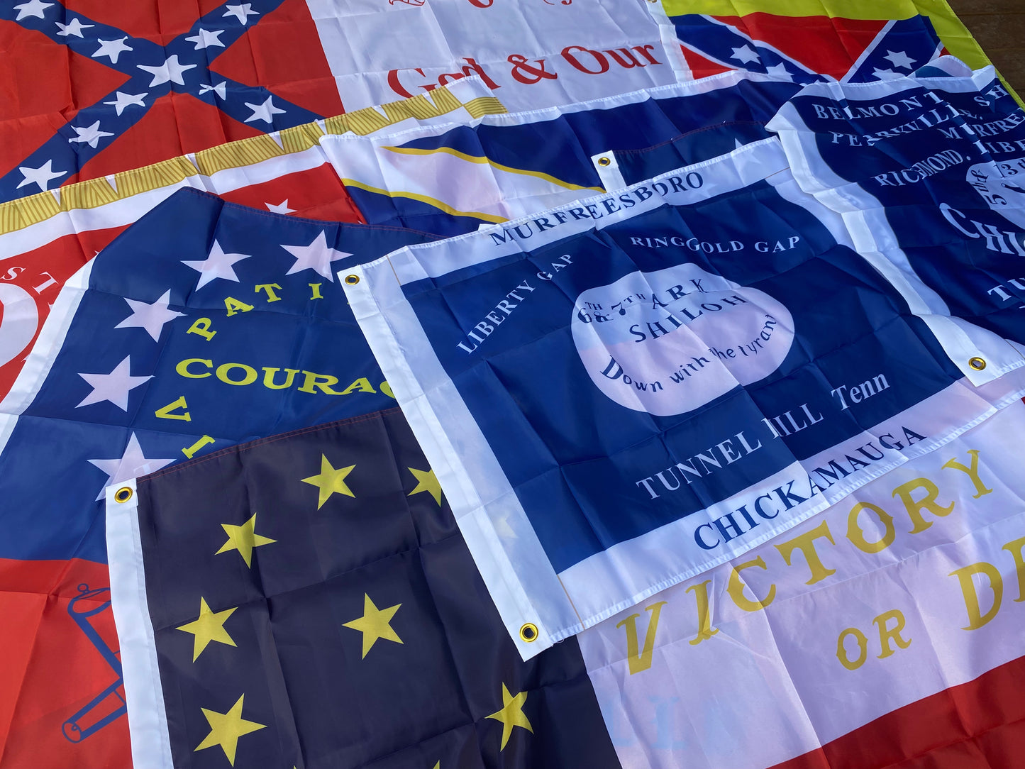 "Down with the Tyrants" 6th and 7th Arkansas Hardee House Flag