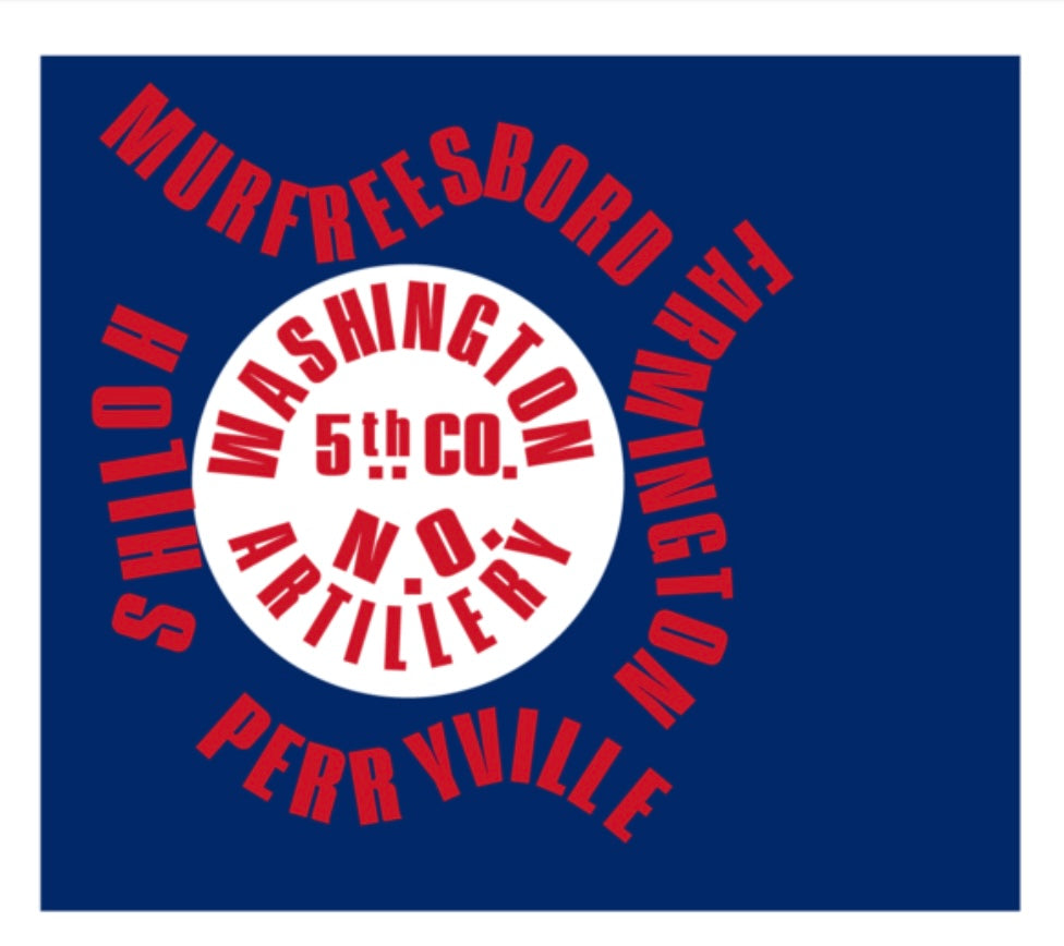 5th Company Washington Artillery Hardee Flag Stickers