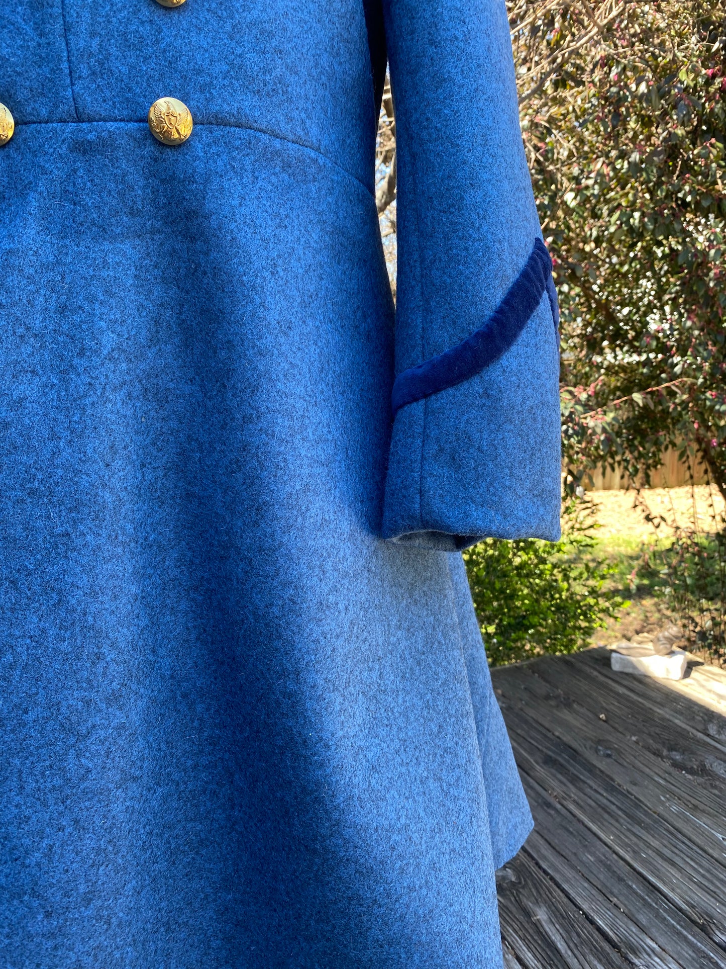 Confederate Officer Frock Coat - Cuff Trim Company Grade
