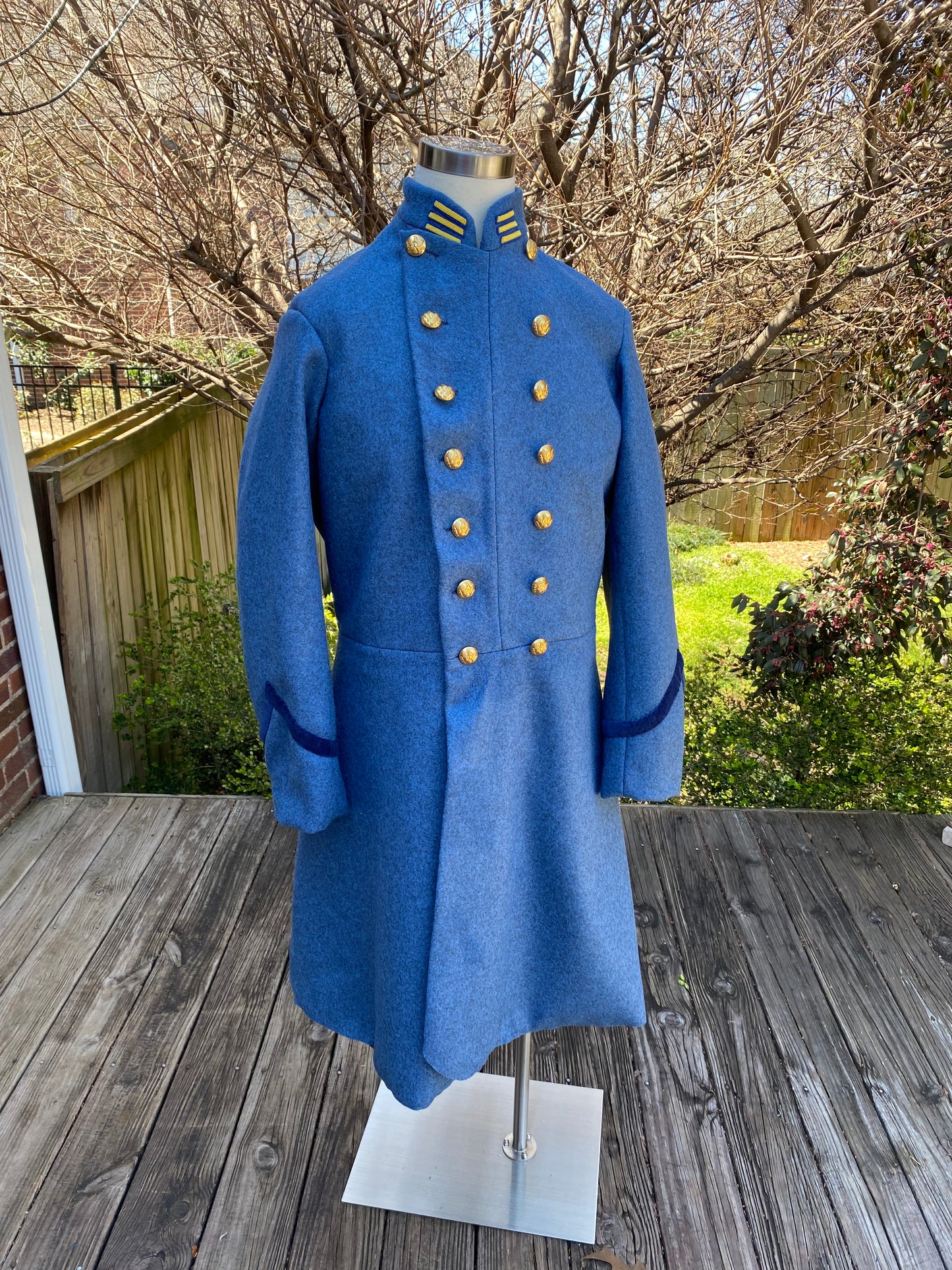 Confederate Officer Frock Coat - Cuff Trim Company Grade