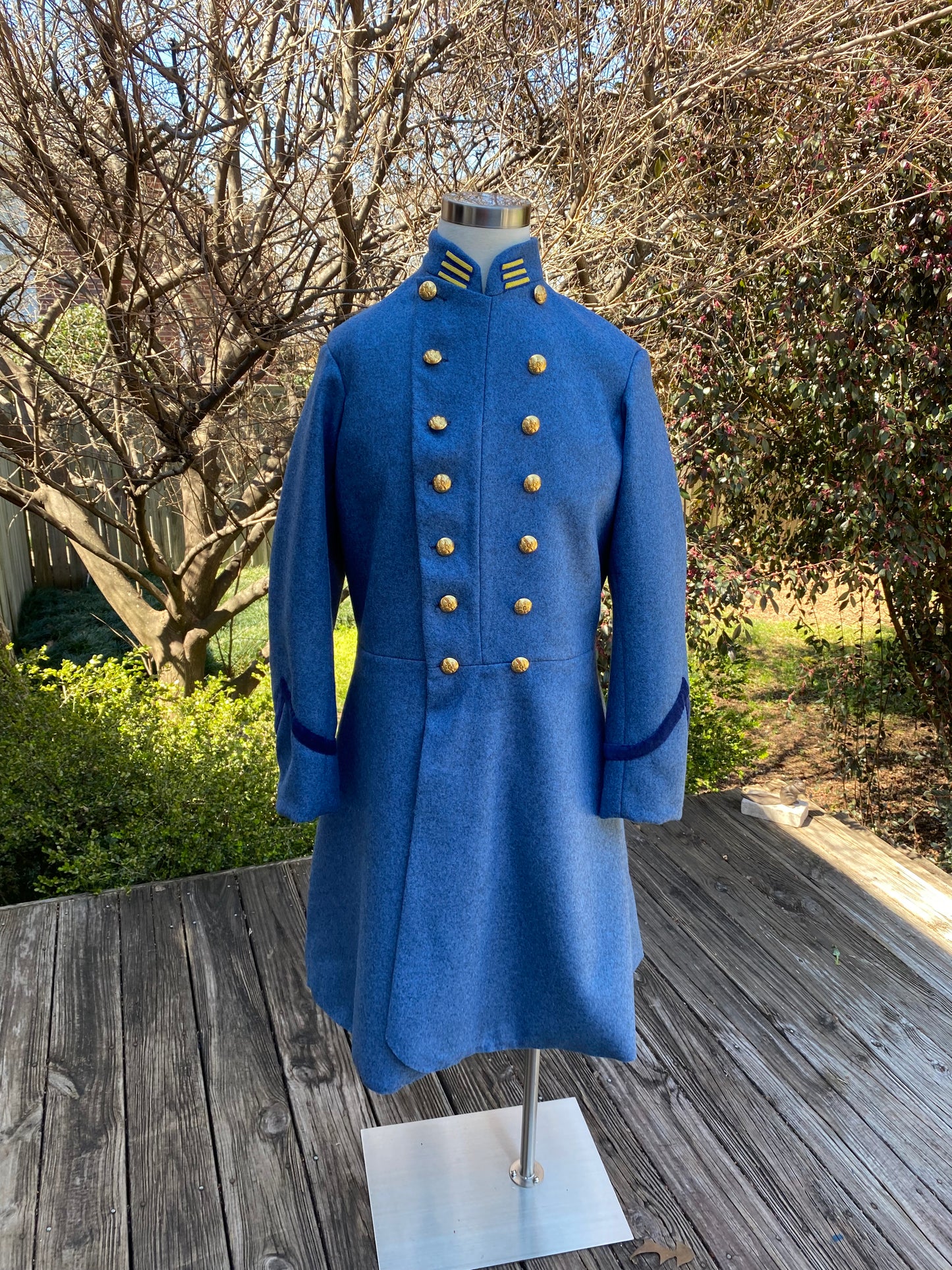 Confederate Officer Frock Coat - Cuff Trim Company Grade