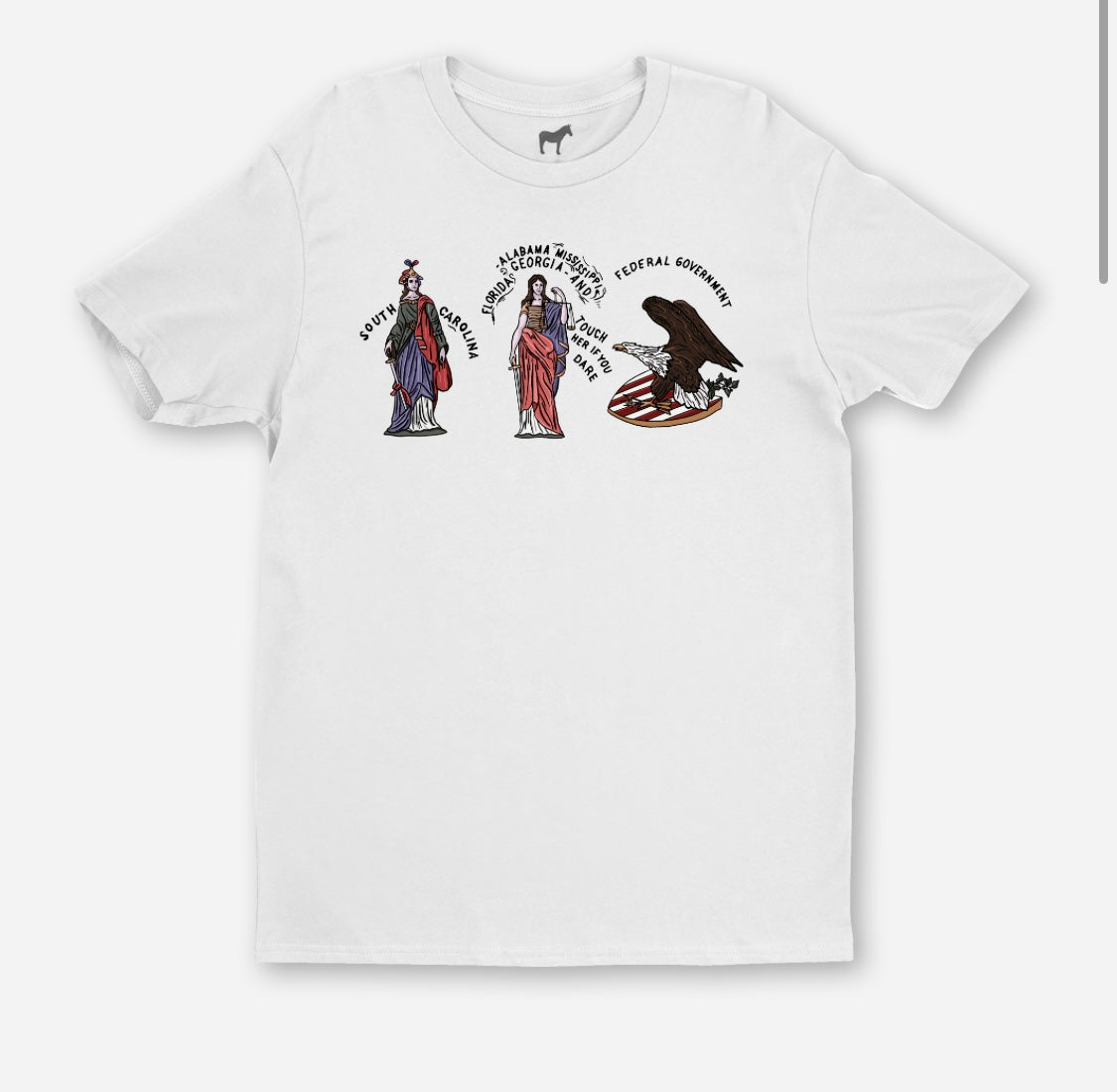 “Touch her if you dare” Savannah, Georgia Secession Flag Shirt