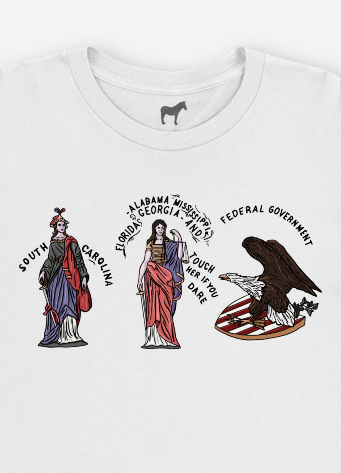 “Touch her if you dare” Savannah, Georgia Secession Flag Shirt
