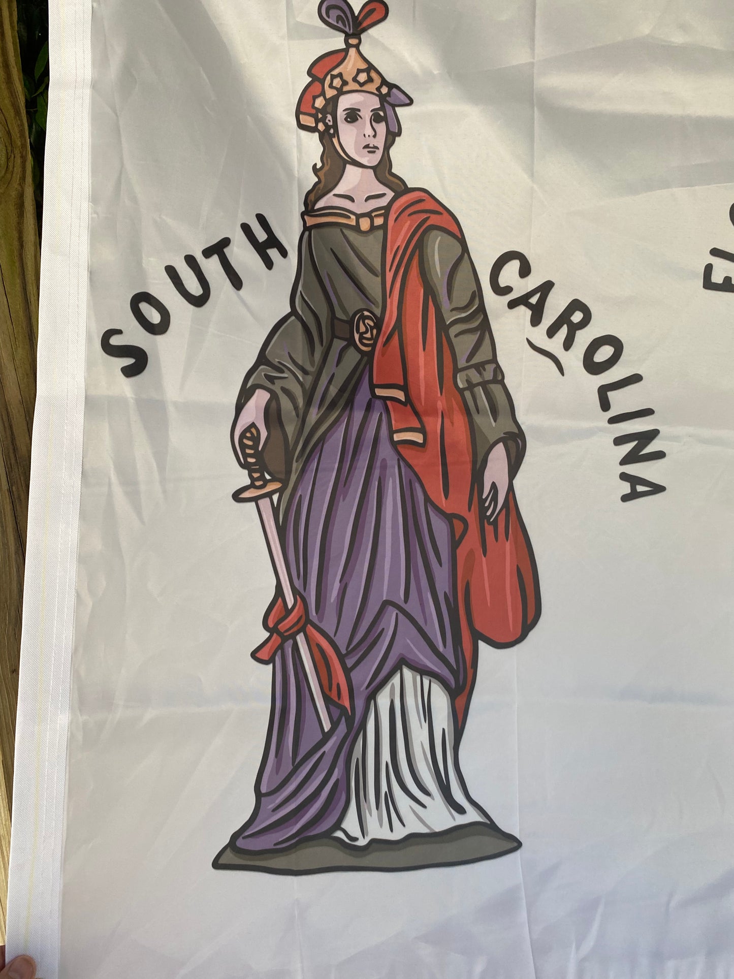 "Touch her if you dare" 1860 Georgia Secession Banner House Flag