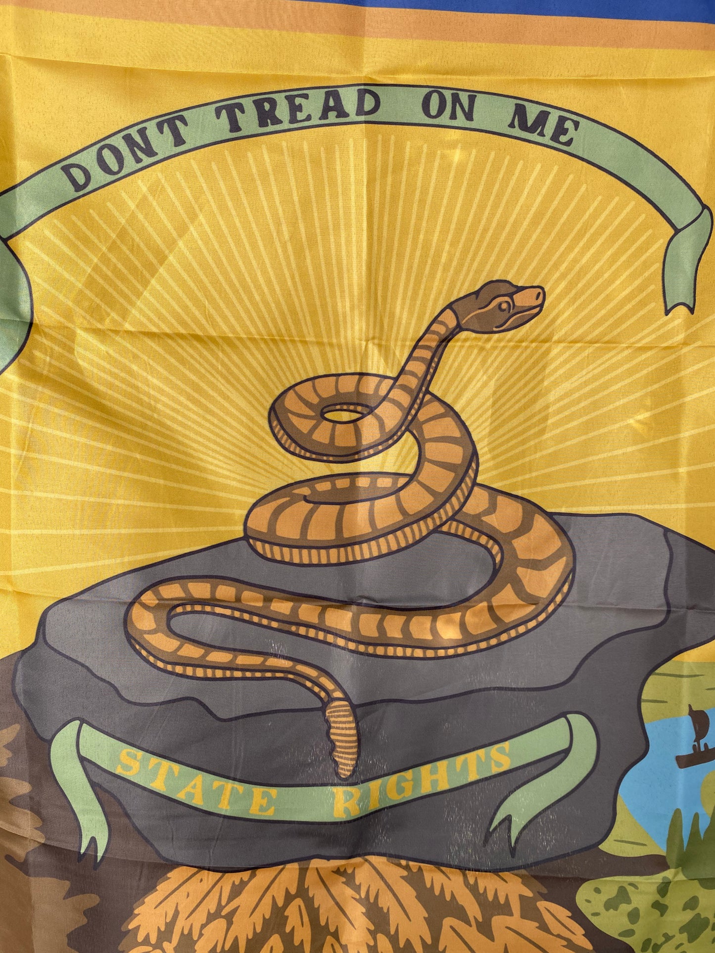 "State Rights - Don't Tread on Me" Georgia Secession House Flag