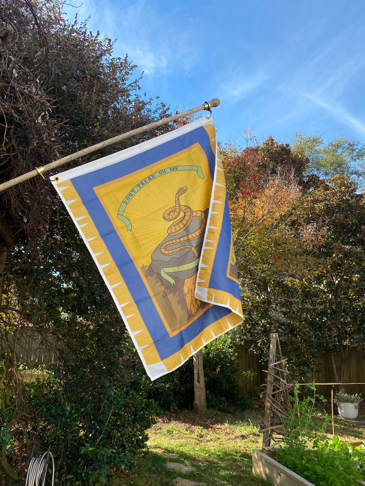 "State Rights - Don't Tread on Me" Georgia Secession House Flag