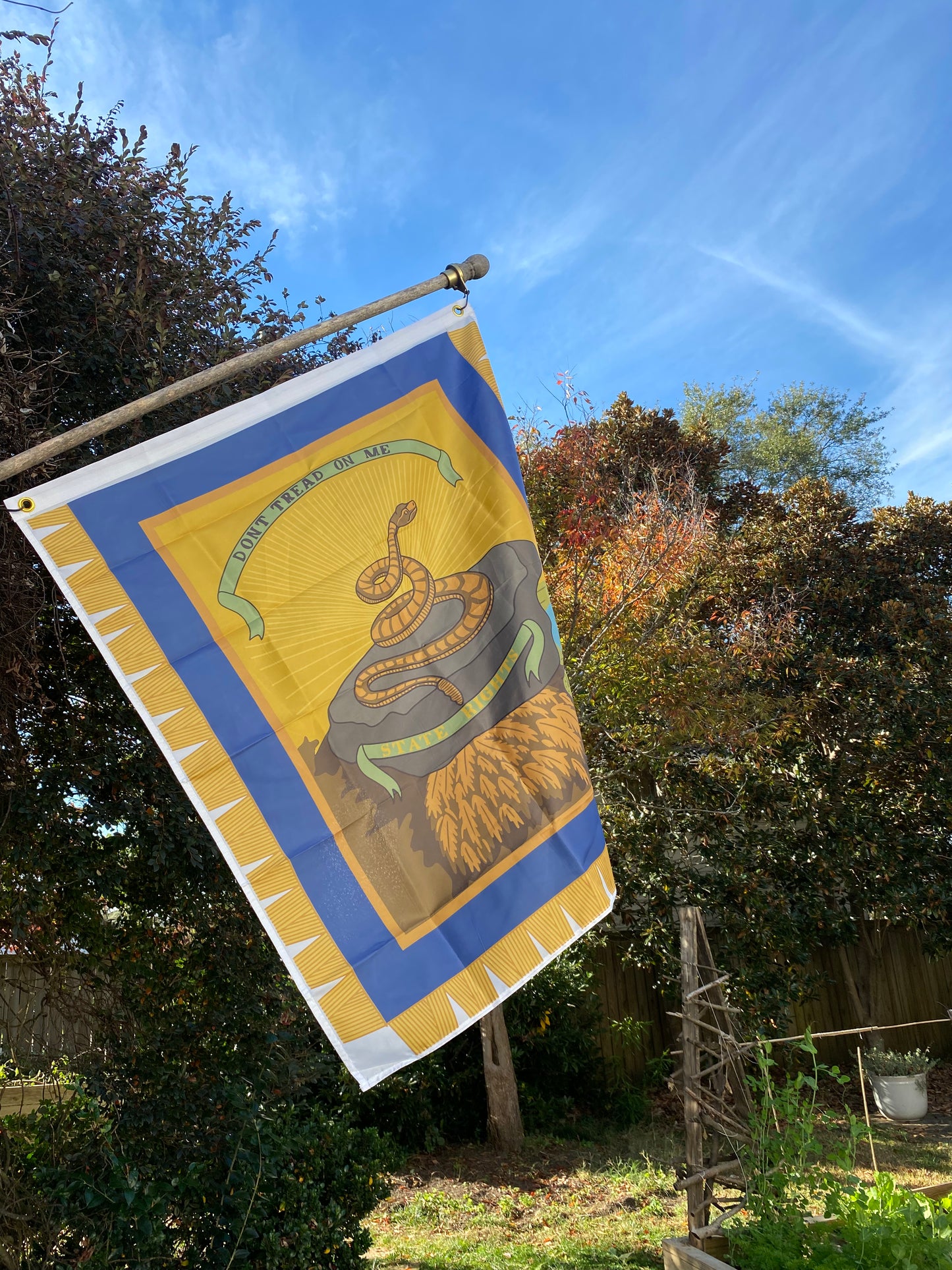 "State Rights - Don't Tread on Me" Georgia Secession House Flag