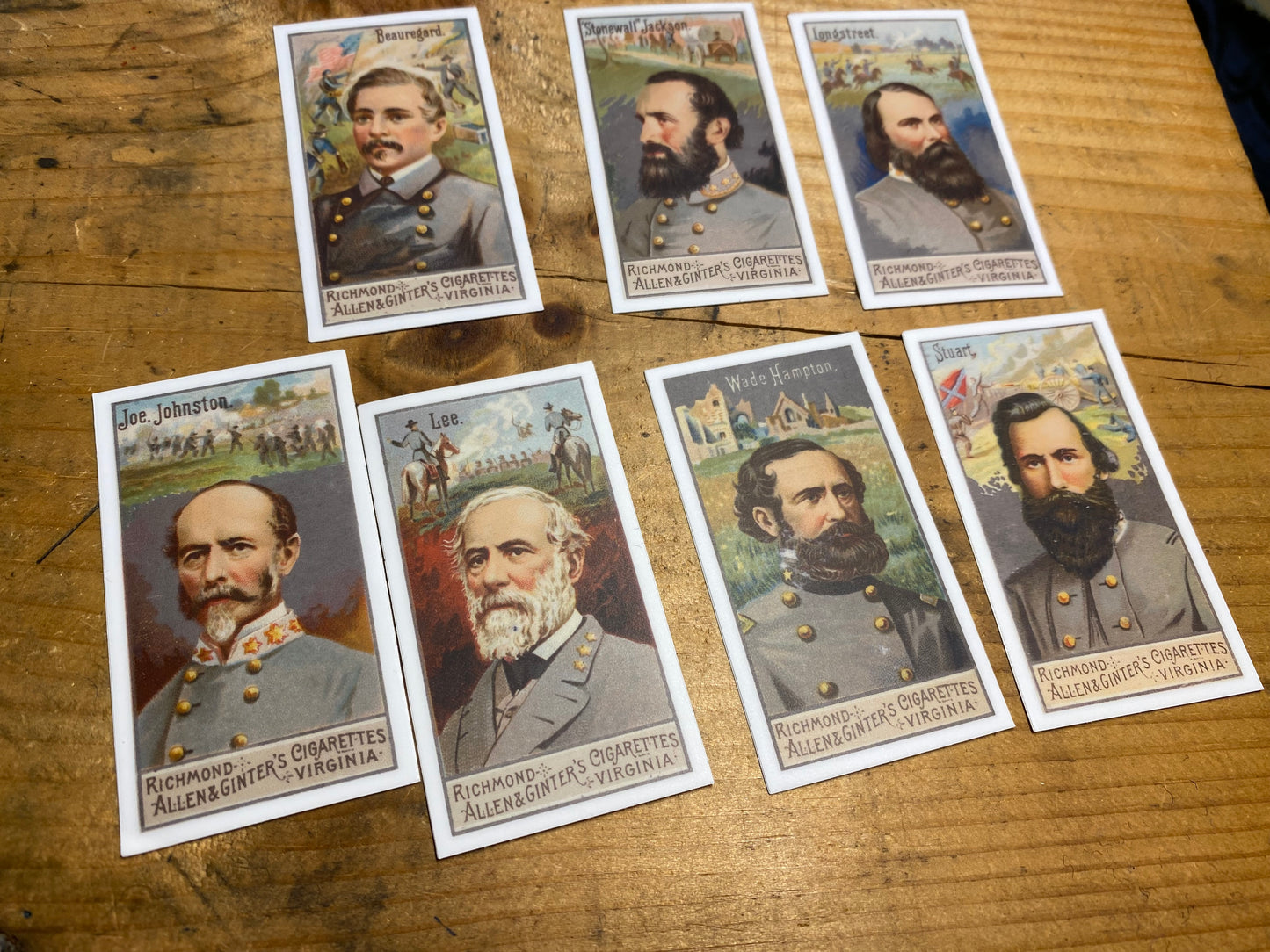 Richmond Virginia Allen & Ginter's Southern Generals Stickers