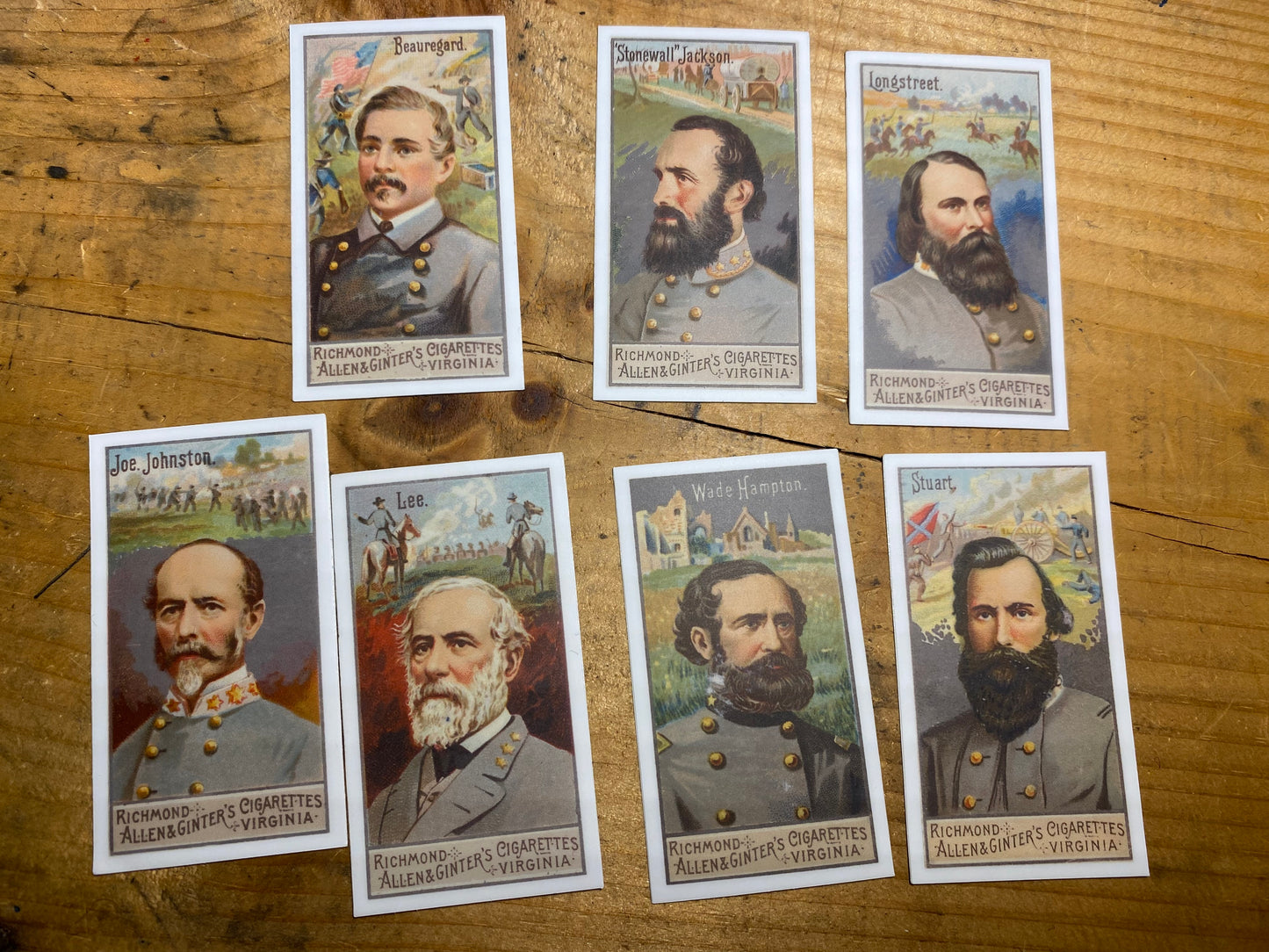 Richmond Virginia Allen & Ginter's Southern Generals Stickers