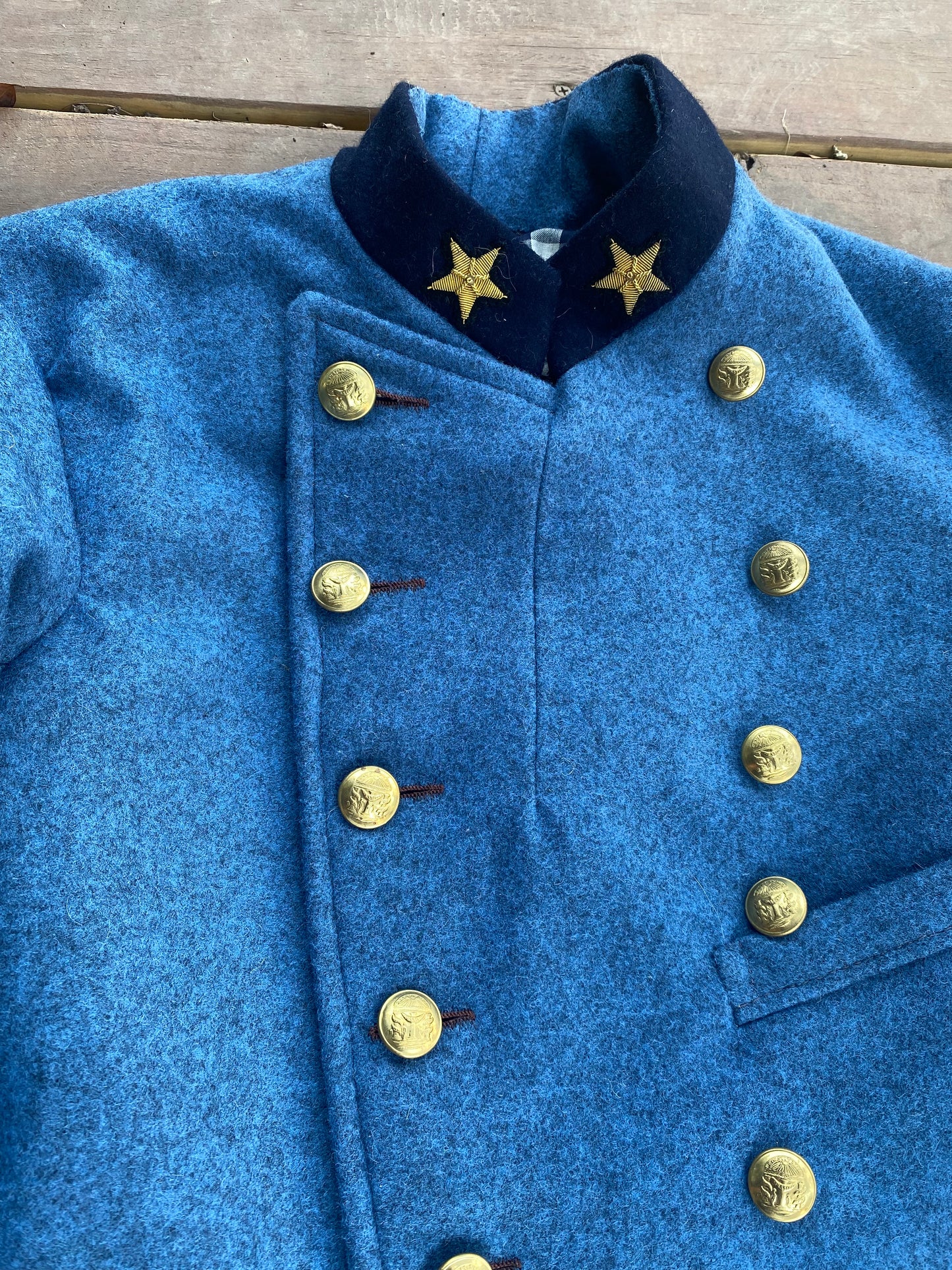Confederate Officer Frock Coat - French Vented Cuffs