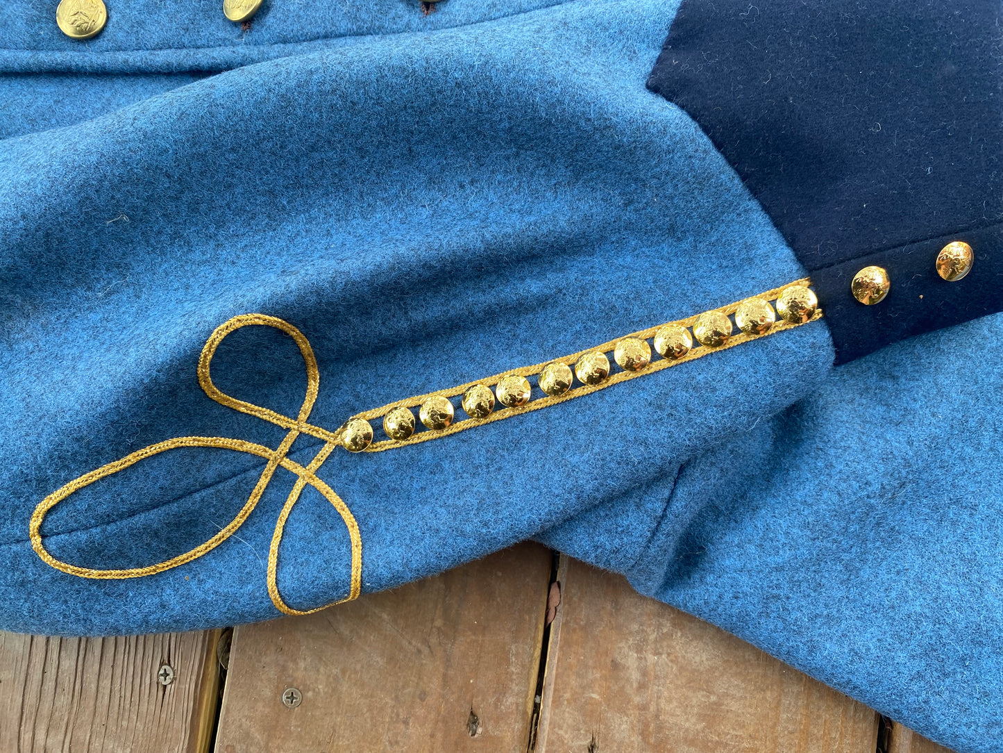 Confederate Officer Frock Coat - French Vented Cuffs