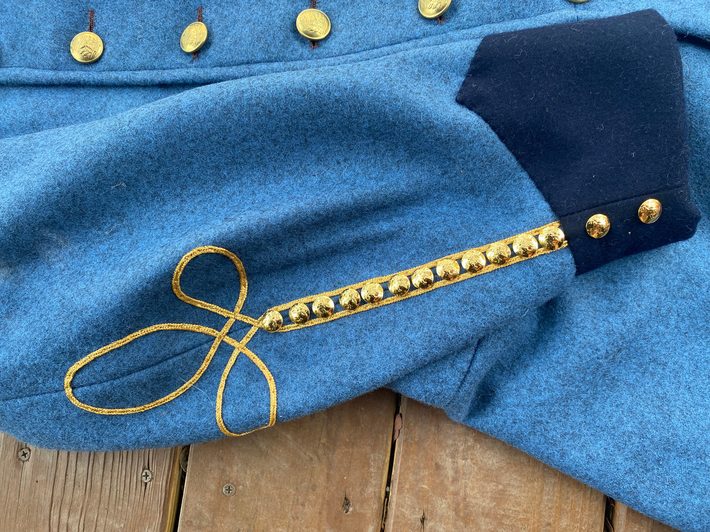 Confederate Officer Frock Coat - French Vented Cuffs