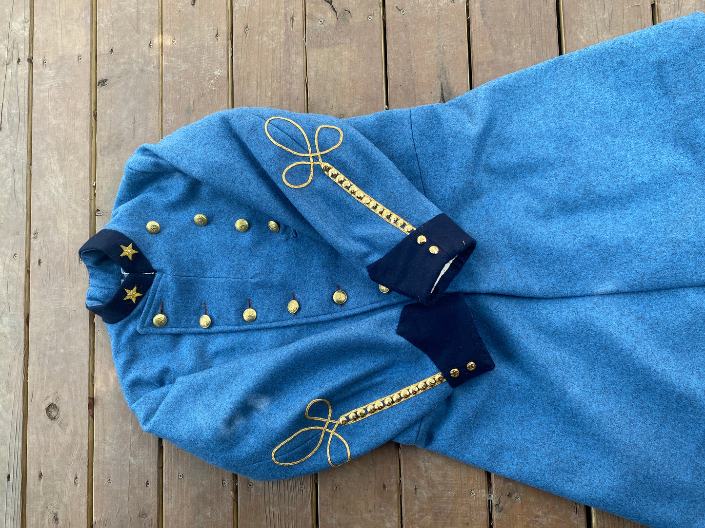 Confederate Officer Frock Coat - French Vented Cuffs