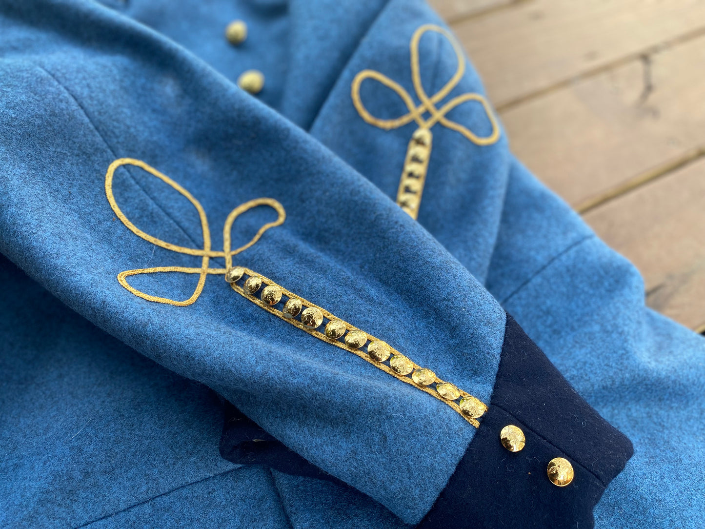 Confederate Officer Frock Coat - French Vented Cuffs