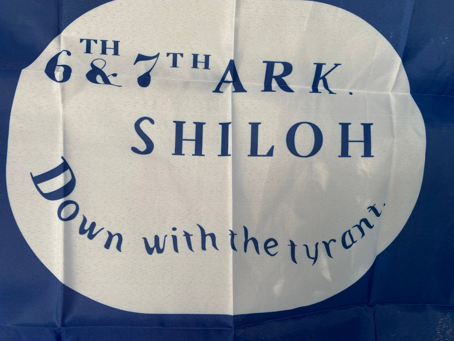 "Down with the Tyrants" 6th and 7th Arkansas Hardee House Flag