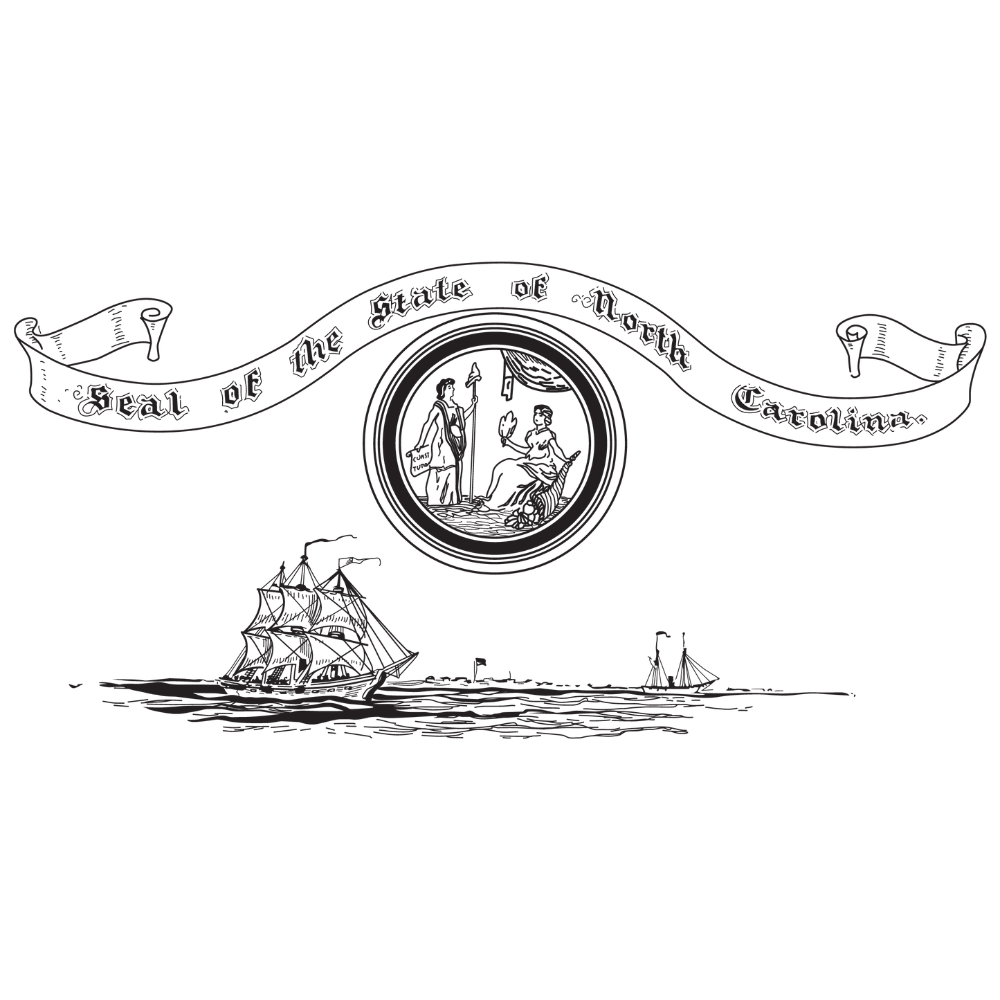 North Carolina State Seal and Fort Fisher Shirt