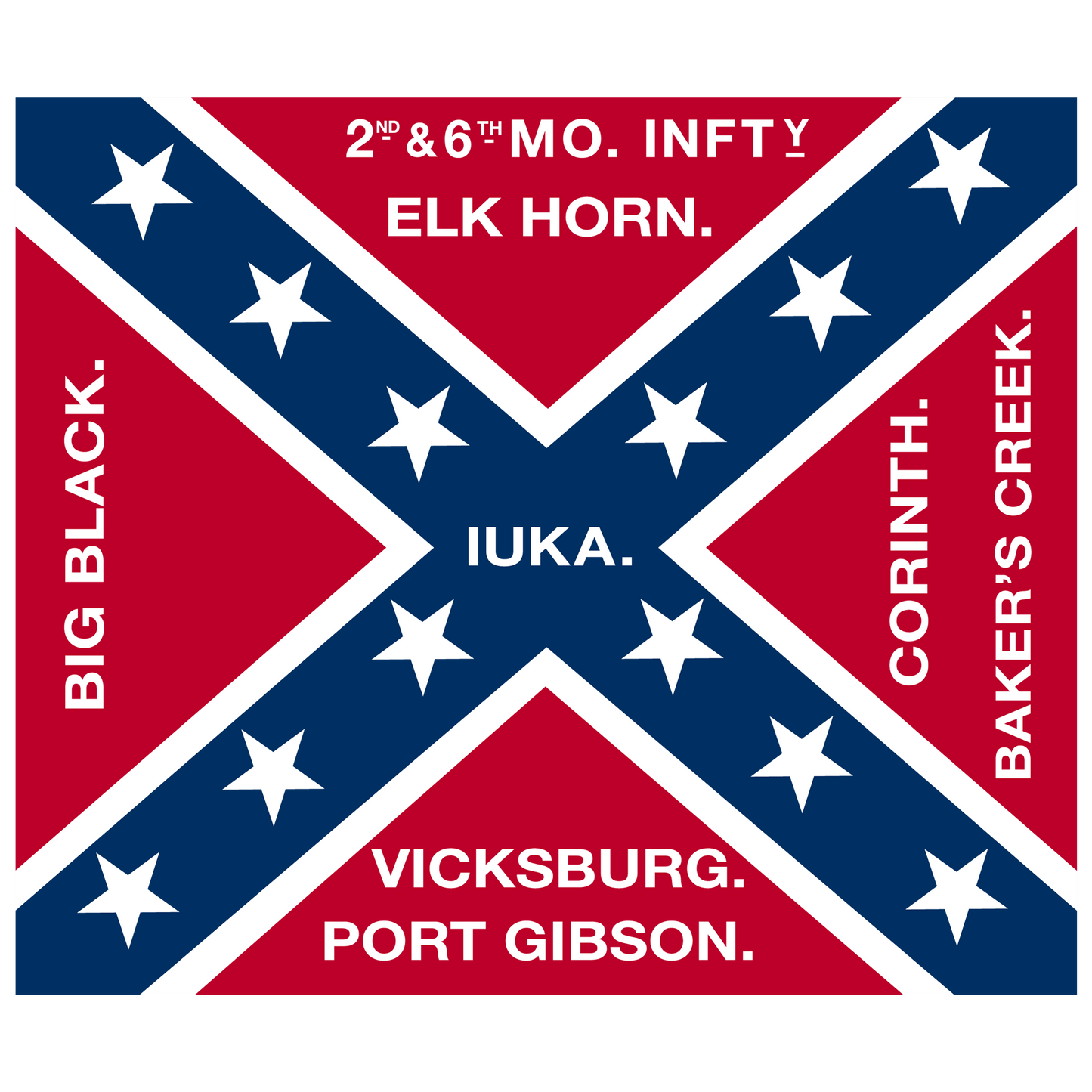 2nd and 6th Missouri Consolidated Infantry Flag Shirt