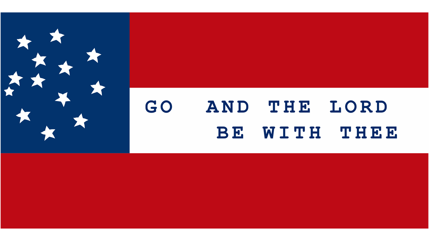 16th Arkansas Flag "Go and The Lord Be With Thee" Stickers