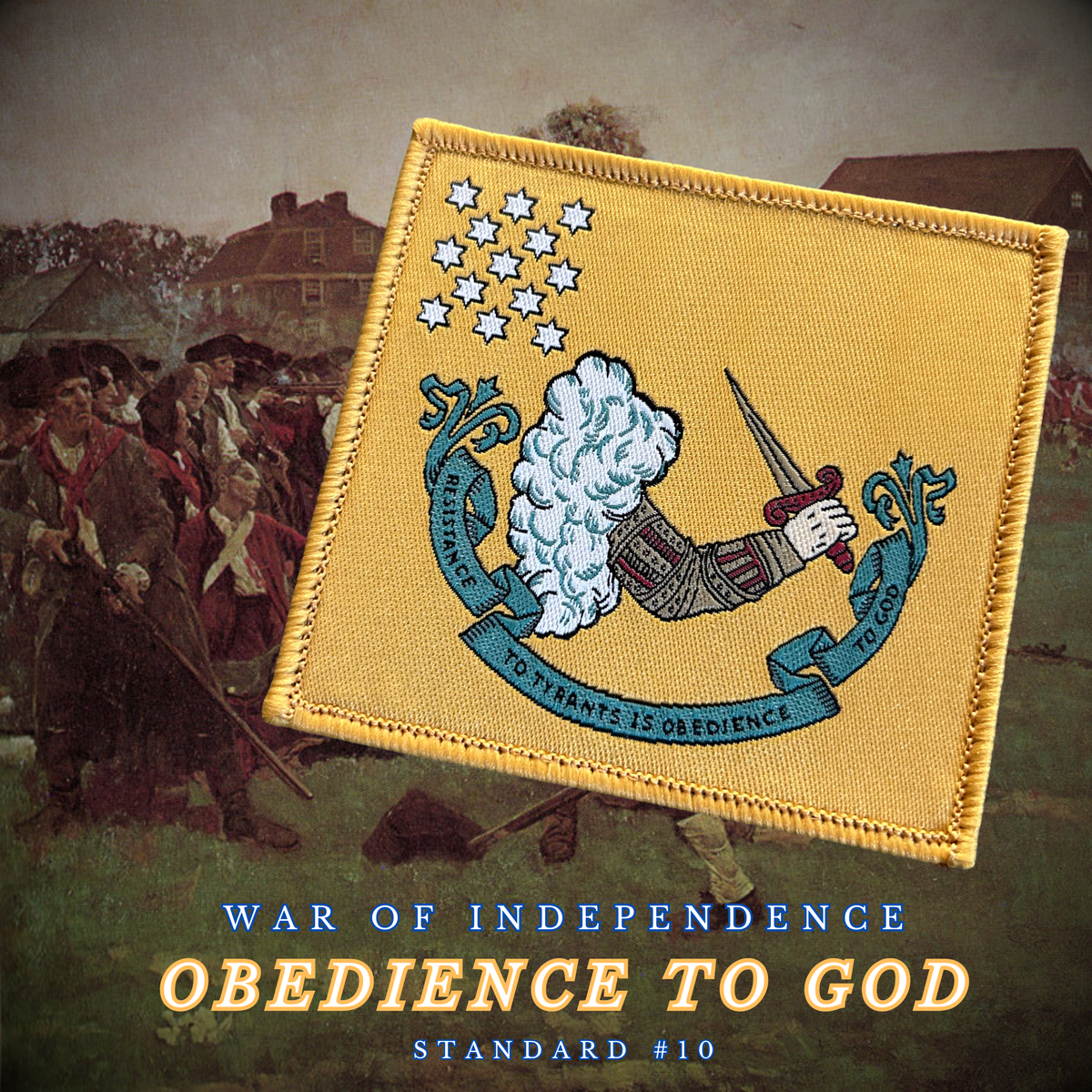 "Resistance to Tyrants is Obedience to God" Gostelowe Standard #10 Patch