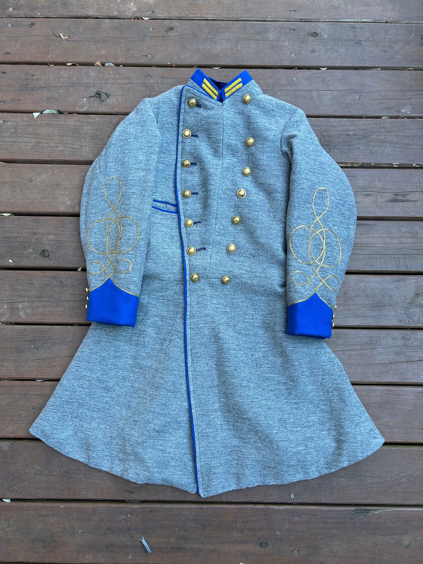 Confederate Officer Frock Coat - Trimmed Jean Company Grade