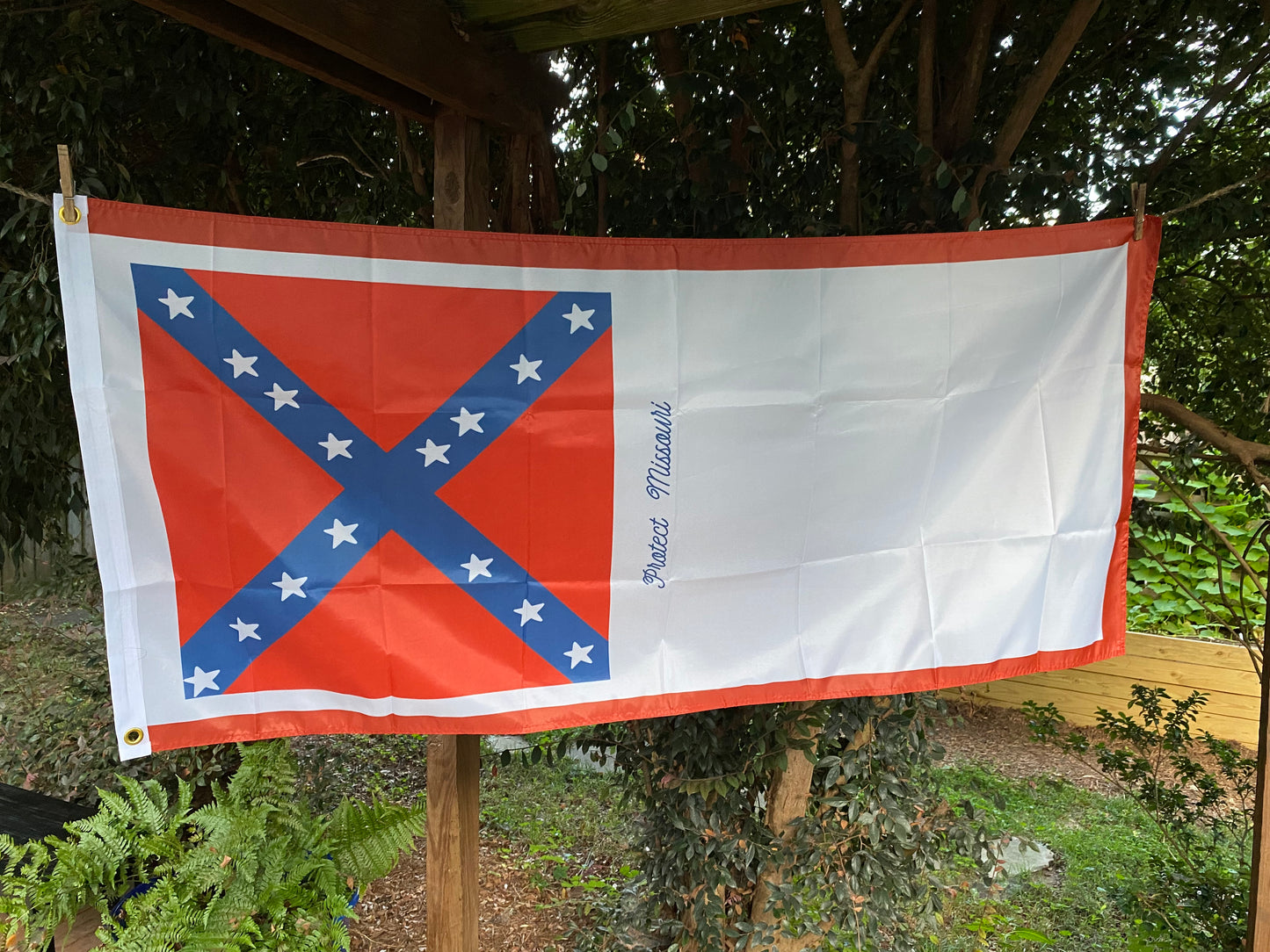 "Protect Missouri" Camden Point, Missouri "2nd National" House Flag