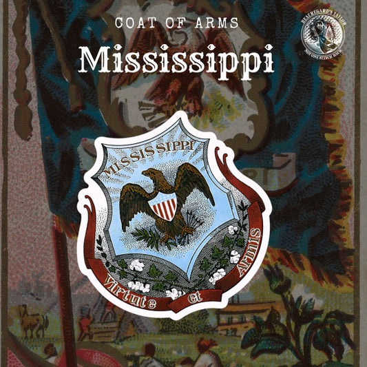 Mississippi Coat of Arms "Virtute et Armis" Stickers
