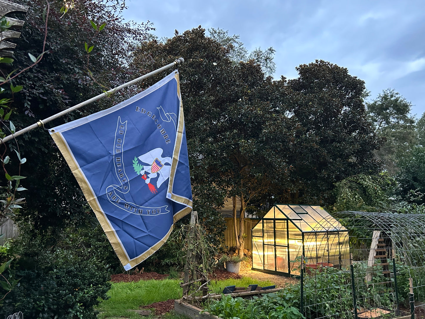 "Go our hearts are with you" Edgecombe Volunteers (North Carolina) Flag - Mexican American War