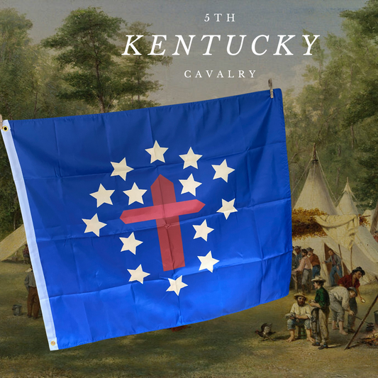 "On to Victory" 5th Kentucky Cavalry House Flag (single sided)