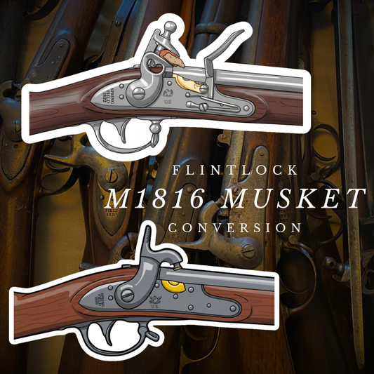 M1816 Springfield Musket and Conversion Musket Stickers/Magnets