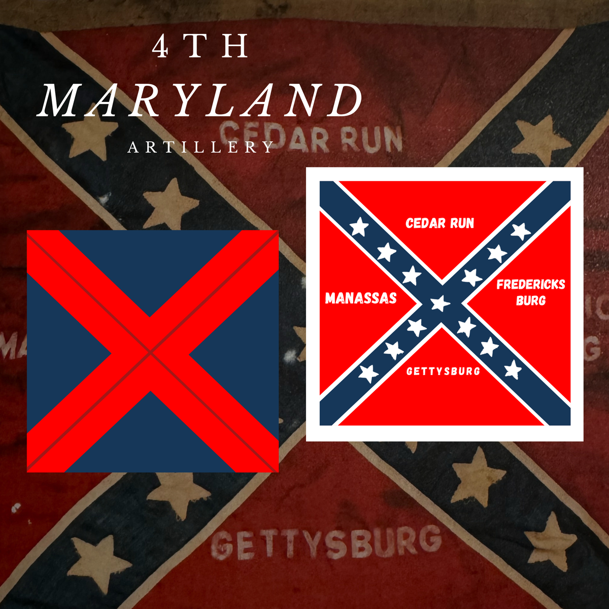 4th Maryland Artillery Flag Sticker/Magnet