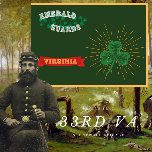 33rd Virginia Infantry - Emerald Guards Flag Stickers/Magnet