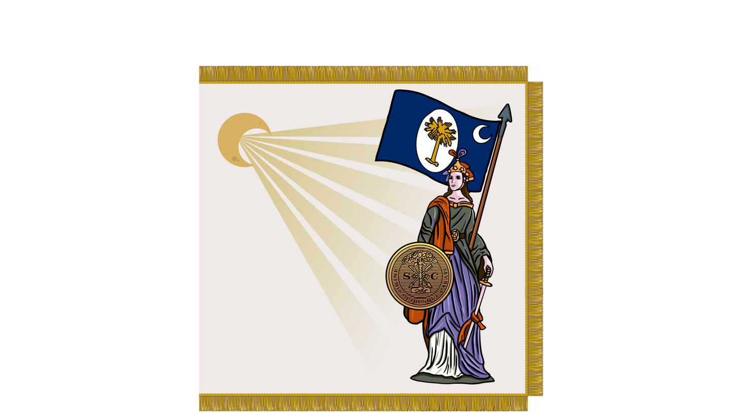 "Lawson's Fork Volunteers" 5th South Carolina Flag  Stickers/Magnet