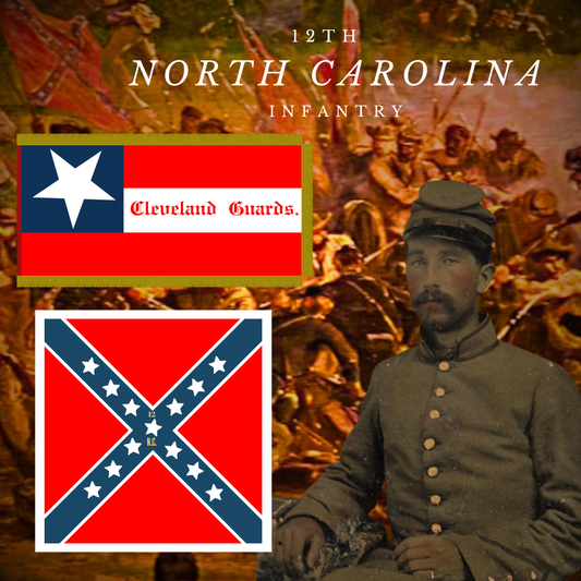 12th North Carolina Flag Stickers/Magnets
