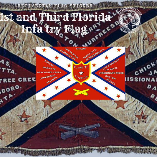 1st and 3rd Florida Infantry Flag Sticker