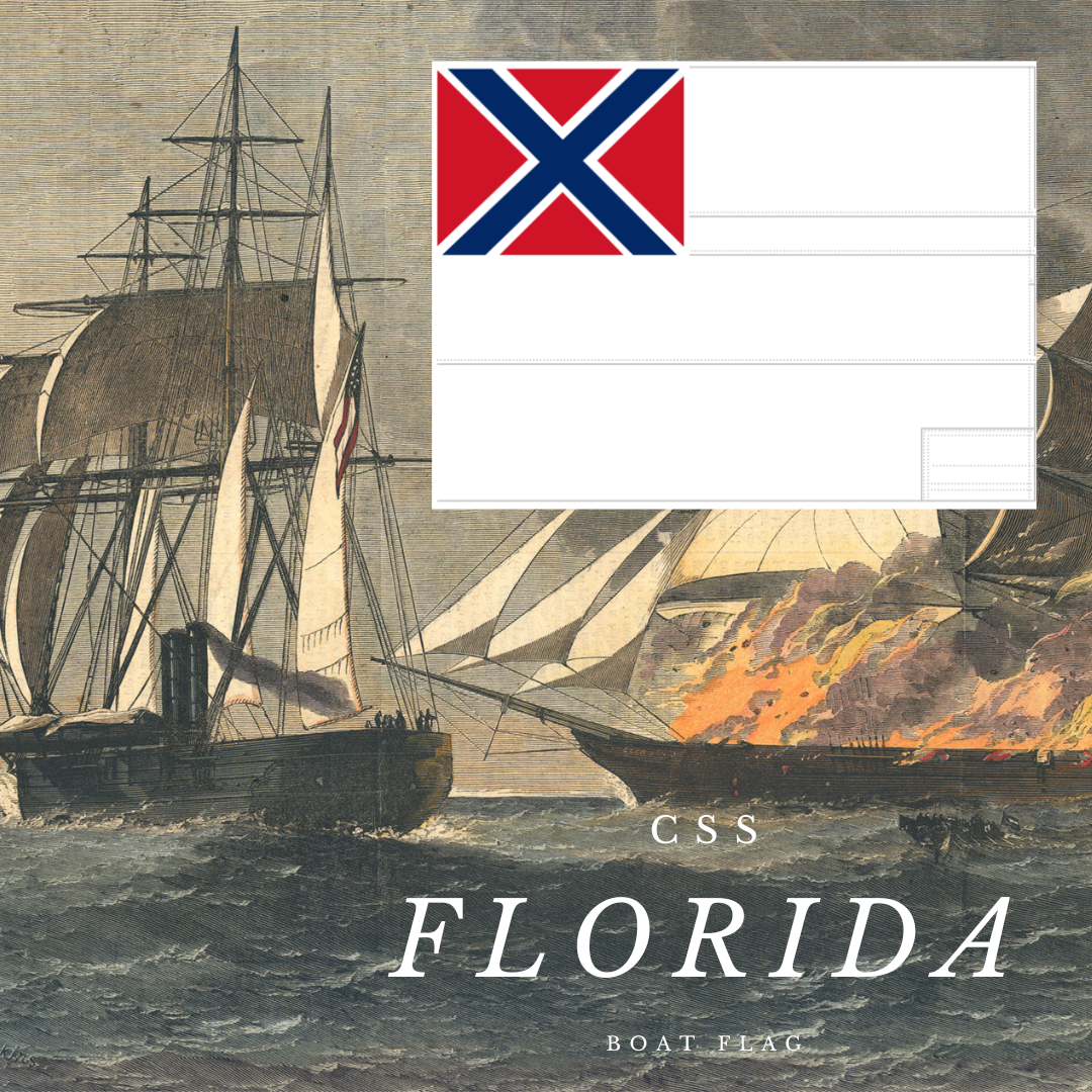 CSS Florida Boat Flag Stickers/Magnets