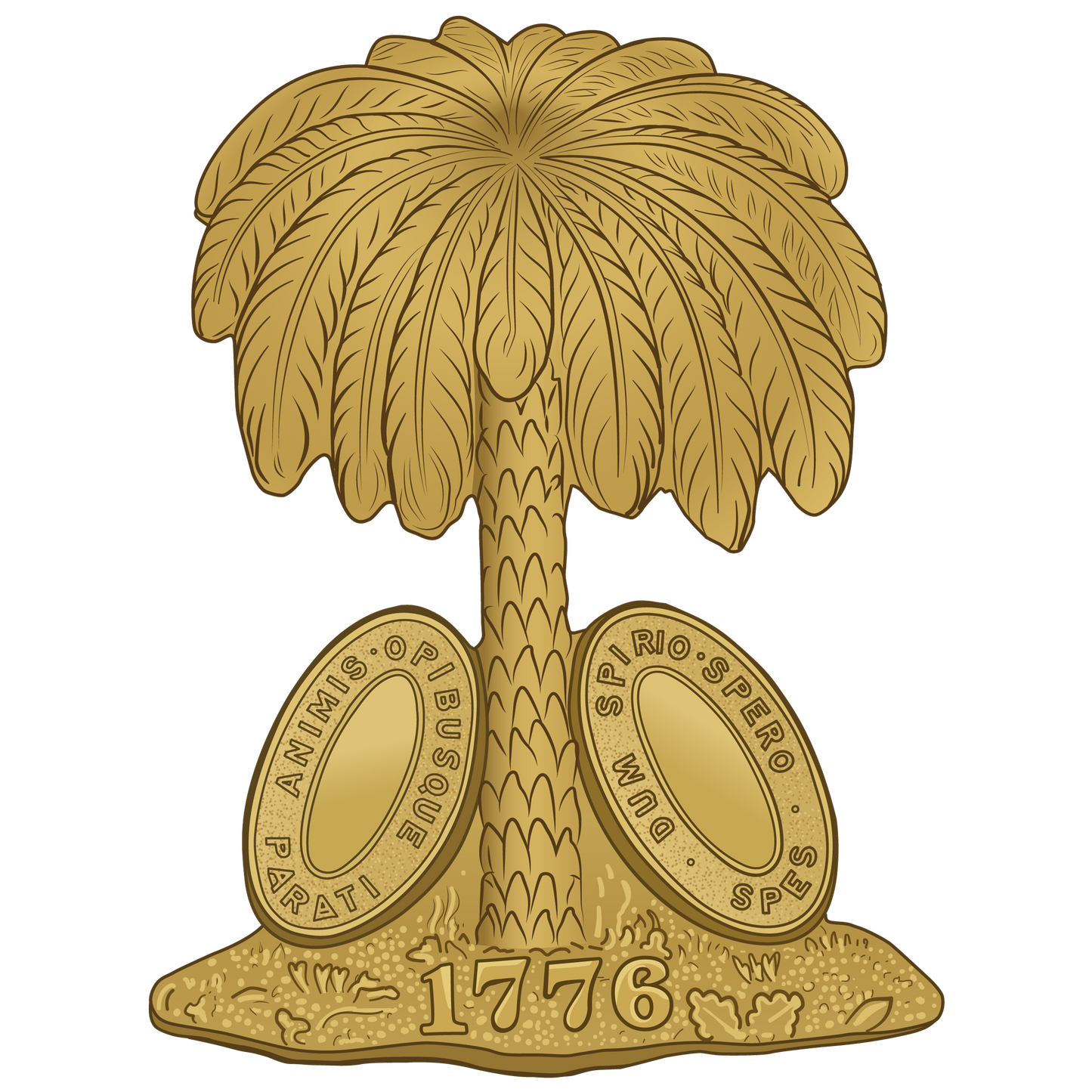 South Carolina Palmetto Cockade/Pin Stickers/Magnet