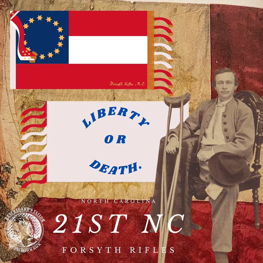 21st North Carolina Infantry - Forsyth Rifles Flag Stickers ...