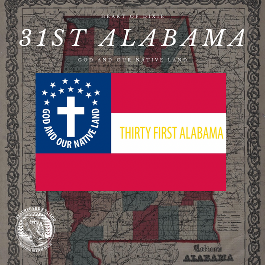 31st Alabama Colors "God And Our Native Land" Stickers