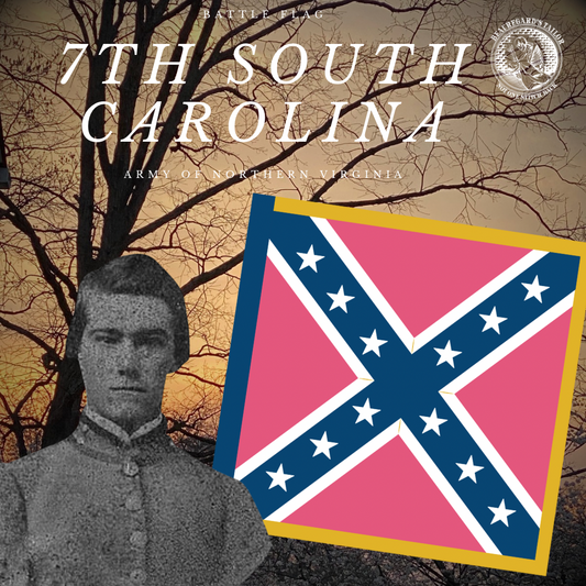 7th South Carolina Infantry Silk Issue Colors - First Issuance Flag Stickers