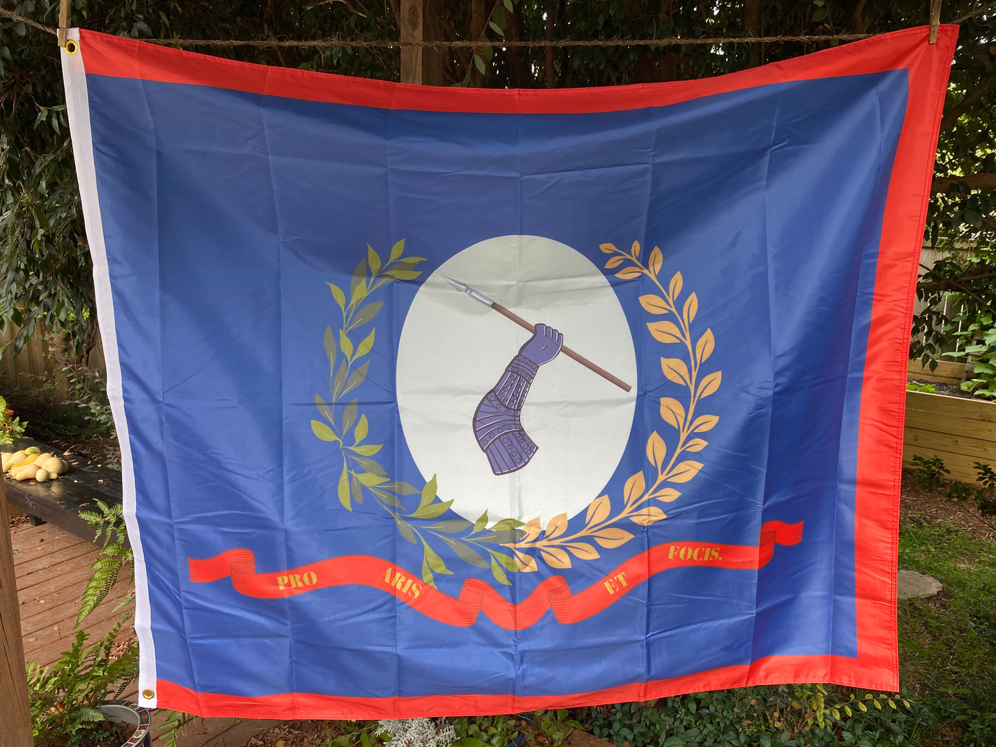 "Pro aris et focis" - "for hearth and home" - 3rd Georgia Regimental House Flag