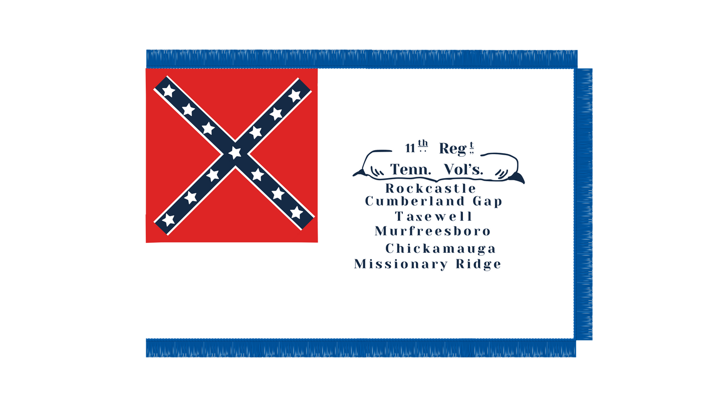 11th Tennessee Infantry Flag Stickers/Magnets