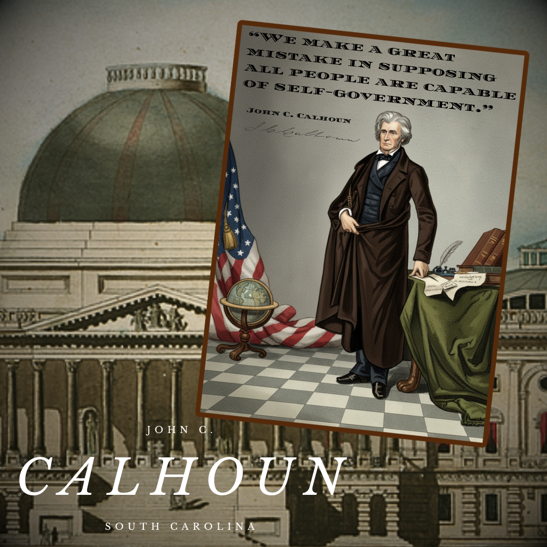 "WE MAKE A GREAT MISTAKE IN SUPPOSING ALL PEOPLE ARE CAPABLE OF SELF-GOVERNMENT."  Sticker/Magnet