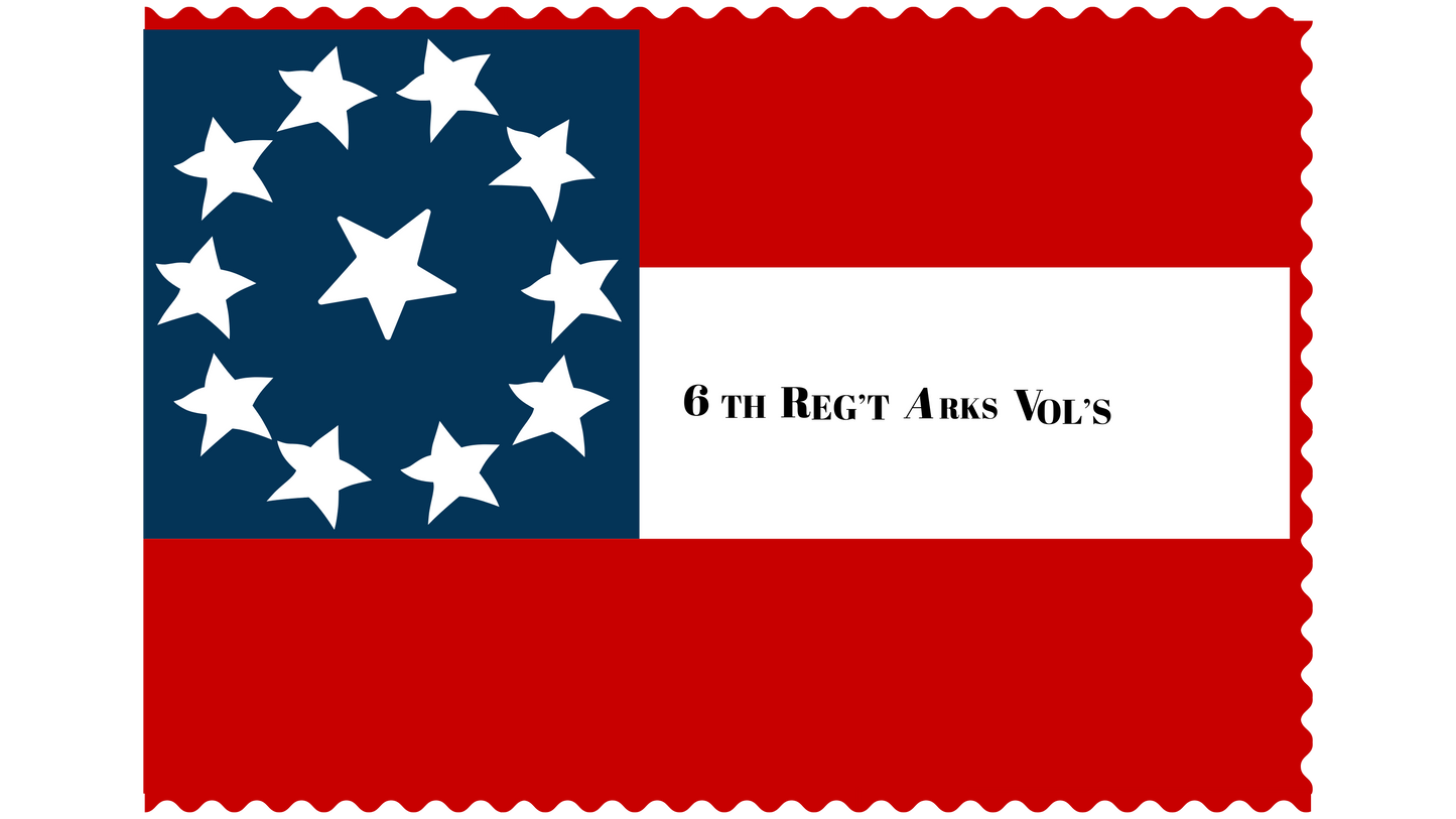 6th Arkansas 1st National House Flag