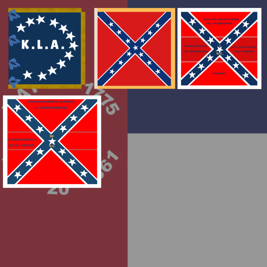 North Carolina Battle Flag Sticker Set
