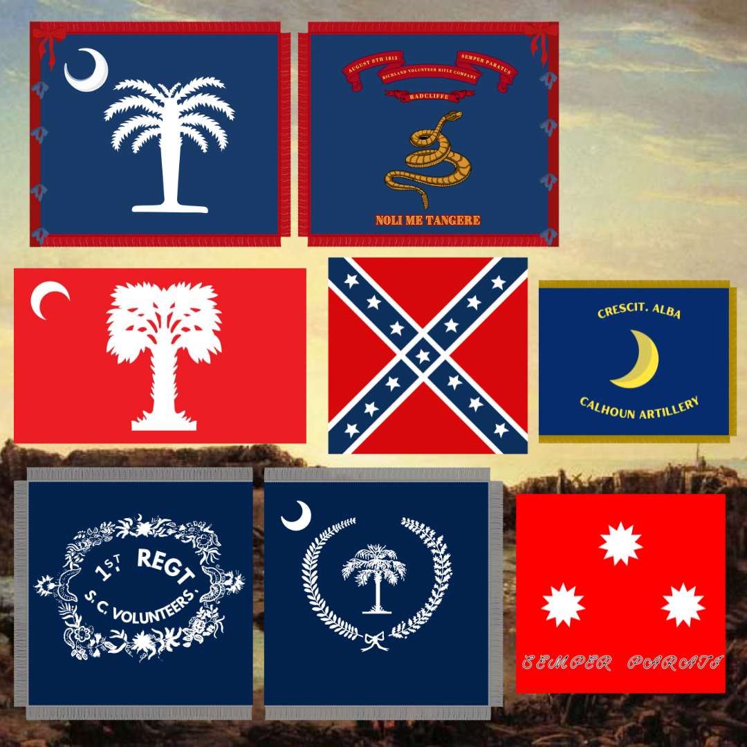 South Carolina Flag Sticker Set
