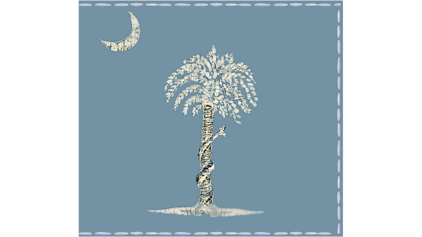 Palmetto Defender Secession Flag Miniature Flag Stickers